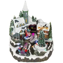 Northlight LED Lighted Animated and Musical Christmas Village Display Decoration - 9.25" Multi