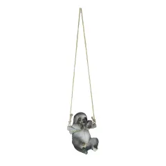 Hand-Painted Resin Sculpture Three-Toed Sloth Hanging Statue With Rope Hanger