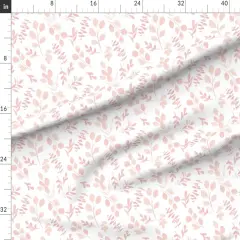 Various Fabrics by the Yard or Fat Quarter Watercolor Leaves Blush Pink Eucalyptus Botanical Nature Pastel Custom Printed Fabric by Spoonflower