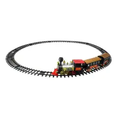 Northlight 17-Piece Battery Operated Lighted & Animated Classics Train Set with Sound Black