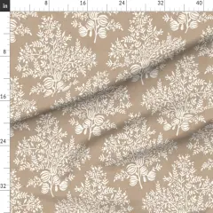 Various Fabrics by the Yard or Fat Quarter Floral Silhouette Large Scale Bouquet Block Print Grandmillenial Custom Printed Fabric by Spoonflower