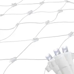 Northlight LED Net Style Column Wrap Christmas Lights - 2' x 8' - Pure White - White Wire