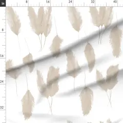 Various Fabrics by the Yard or Fat Quarter Boho Neutral Nature Pampas Grass Coastal Botanical Garden Brushstroke Hand Painted Watercolor Custom Printed Fabric by Spoonflower