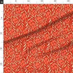 Various Fabrics by the Yard or Fat Quarter Bight Poppy Florals Flowers Botanical Garden Leaves Petals Blooms Vibrant Custom Printed Fabric by Spoonflower