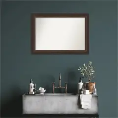 Lara Bronze Non-Beveled Custom Framed Bathroom Vanity Wall Mirror