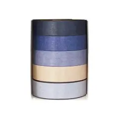 Wrapables Solid Color Washi Tape (Set of 5) Blue