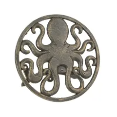 Cast Iron Octopus Decorative Wall Mounted Hanging Garden Hose Holder