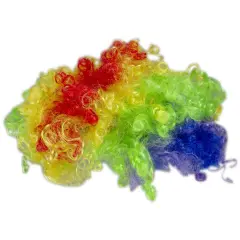 Northlight Unisex Adult Rainbow Curly Halloween Costume Accessory Wig - One Size Multi
