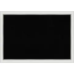 Eva Narrow Framed Corkboard, Black Cork Eva White Silver