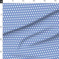 Various Fabrics by the Yard or Fat Quarter Blue Bright Polka Dots Costal Beach Whimsical Large Scale Custom Printed Fabric by Spoonflower