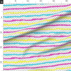 Various Fabrics by the Yard or Fat Quarter Neon Party Stripes Polka Dots Festive Celebration Birthday 90S 80S Blue Yellow Pink Custom Printed Fabric by Spoonflower