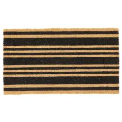 mDesign Welcome Entryway Doormat with Natural Fibers