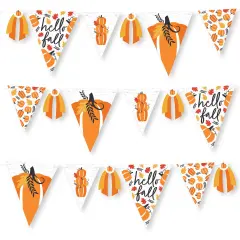Big Dot of Happiness Fall Pumpkin - DIY Halloween or Thanksgiving Party Pennant Garland Decoration - Triangle Banner - 30 Pieces