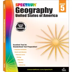 Spectrum Grade 5 United States of America Geography Workbook, American History Books Covering Map Skills, Historical Events, Ecology, and More, Social Studies Classroom or Homeschool Curriculum