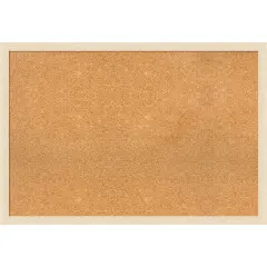 Woodgrain Stripe Wood Framed Corkboard, Natural Cork Blonde