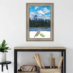 Mezzanine Antique Silver Narrow Wood Picture Frame, Photo Frame, Art Frame