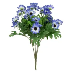 Allstate Cineraria Daisies Artificial Floral Spray- 15" - Blue