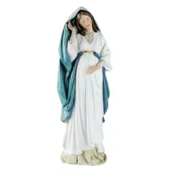 Roman Joseph's Studio Garden Holy Mother Mary Figure with Child- 8.75" Blue