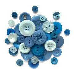 Buttons Galore Button Bonanza Bulk Buttons for Sewing & Crafts, Assorted Colors - .50 LBS. Stormy