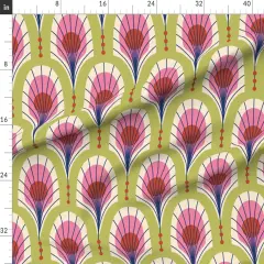 Various Fabrics by the Yard or Fat Quarter Animal Print Art Deco Bold Modern Feathers Custom Printed Fabric by Spoonflower