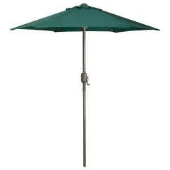 Northlight 7.5ft Outdoor Patio Market Umbrella with Hand Crank, Hunter Green
