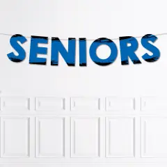 Big Dot of Happiness Blue Senior Night - High School Sports and Graduation Party Decorations - Seniors - Outdoor Letter Banner