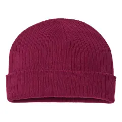 Atlantis Headwear&reg; Sustainable Rib Cuffed Beanie Burgundy