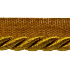 20 yards of Nicholas 3/8" Twisted Lip Cord Trim | 20 yard cut Antique Gold