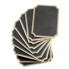 50 pcs 3"x4" Black Mini Chalkboards Signs with Wood Easels