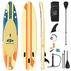 Goplus 10.5ft or 11ft Inflatable Stand Up Paddle Board Surfboard with Bag Aluminum Paddle Pump