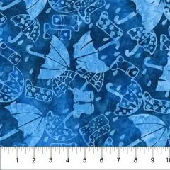 Banyan 83291-48 - Secret Garden - It's Raining Denim 45" Fabric Per Yard