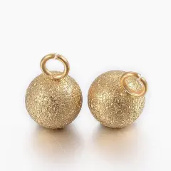 6mm Stardust Round Dangle Charms - Choose Your Color Gold (1829)