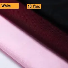 Gabardine Solid 100% Poly Woven White