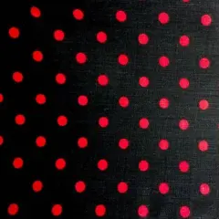 1 Yard Polka Dot Shirting Fabric Continuous Cut, for Home & Clothing 58/59 Inches Wide Black