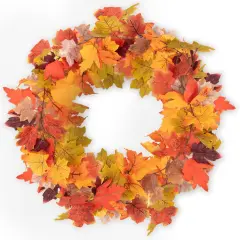 2PCS Fall Leaf Garland - Maple Fall Decorations for Home 5.7Ft