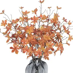6PCS 28" Fall Floral Stems - Orange