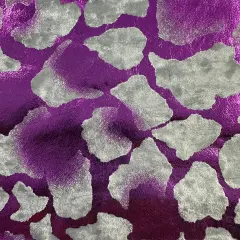 1 Yard Aphotic Cloud Foil Polyester Spandex Fabric for Dancewear Cosplay Costumes Arts & Crafts 60 Inches Width White Fuchsia