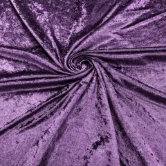 1 Yard Crushed Stretch Panne Velvet Velour Fabric for Dresses Dancewear Loungewear and Costumes Purple