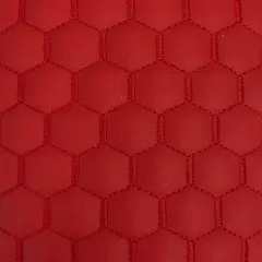 1 Yard Honeycomb Quilted Faux Leather Vinyl Fabric For Upholstery Car Seats Crafts Wall 54" Width Red | Red