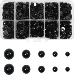 830pcs Round Black Plastic Doll Amigurumis Eyes