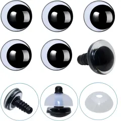 40Pcs 3D Clear Safety Eyes and Washers