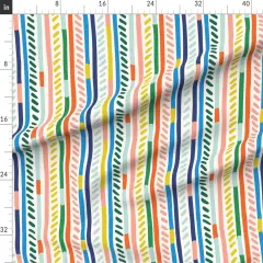 Various Fabrics by the Yard or Fat Quarter Rainbow Bright Bold Colorful Mixed Print Custom Printed Fabric by Spoonflower