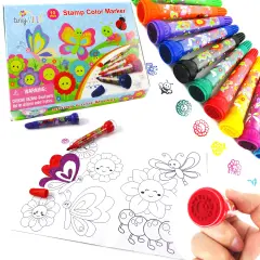 Spring Flowers Butterfly Stamper Marker Set of 10