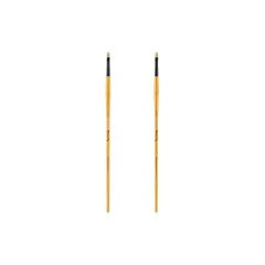 Mimik Hog Professional Synthetic Hog Bristle Paint Brush- Versatile Alternative to Natural Hog Hair Paint Brushes for Oil Painting, Acrylics, Inks, Gouache, Watercolors- Bright- 2 Packs