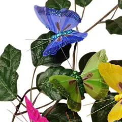 Lovely Decorative Butterflies Assorted Colors 3-3/8" 12 Each Package