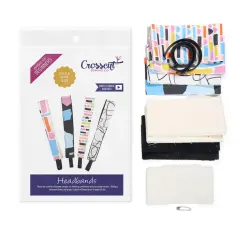 Crosscut Sewing Co.&reg; Headband Sewing Project Kit for Beginners Abstract black