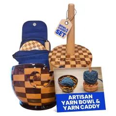My Two Ladies | Artisan Yarn Caddy & Round Bowl Set