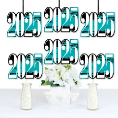 Big Dot of Happiness 2025 Teal Graduation Decorations - DIY Party Essentials - Set of 20