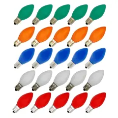 Kitcheniva C7 LED Ceramic Replacement Christmas Light Bulbs 0.7W 25 Pcs