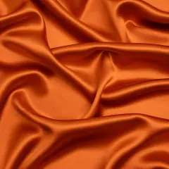 1 Yard Burnt Orange Silk Crepe Back Satin Soft Smooth Vibrant Sewing Fabric for Cocktail Dresses 44 inch Width